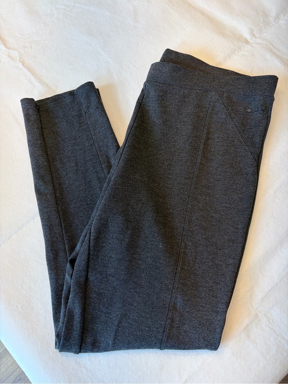 Women’s Charcoal Gray Ponte Leggings Sz XL